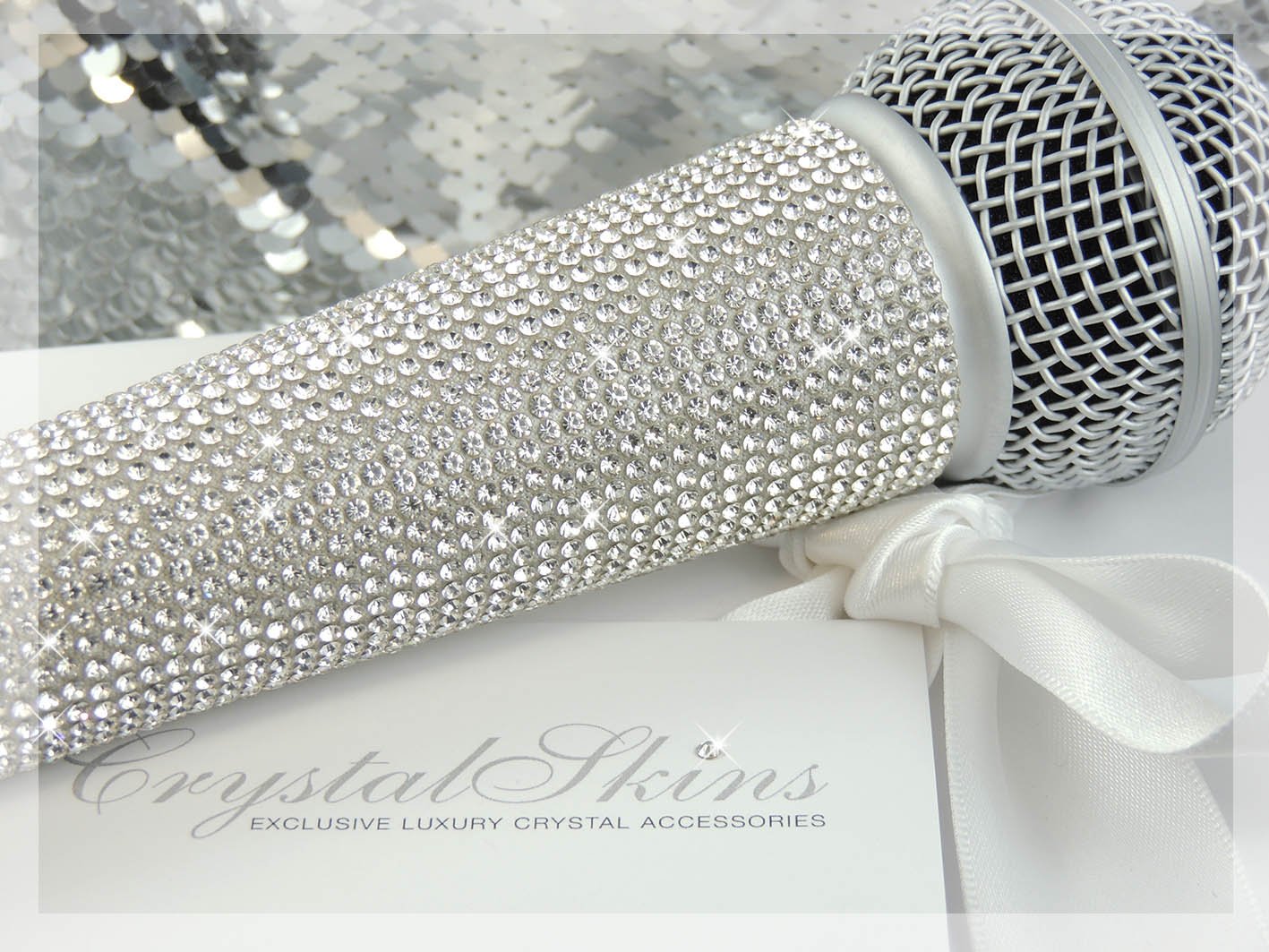 Clear Crystal Microphone Slip On Sleeve for Wired Mics Crystalskins